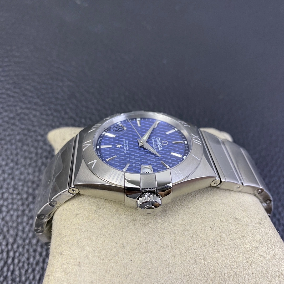 Modern CBD Factory Omega Constellation Co-Axial 38mm Blue Textured Dial (123.10.38.21.03.001) 1:1 Super Clone -DD8500 Movement 326